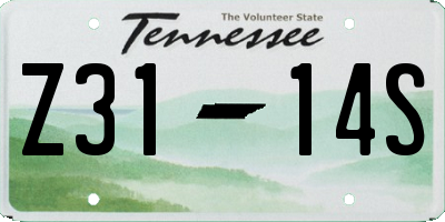 TN license plate Z3114S