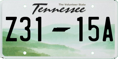TN license plate Z3115A