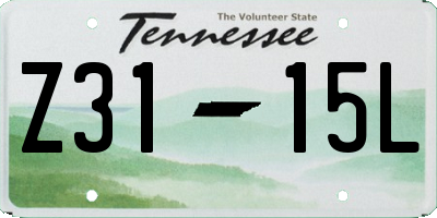 TN license plate Z3115L