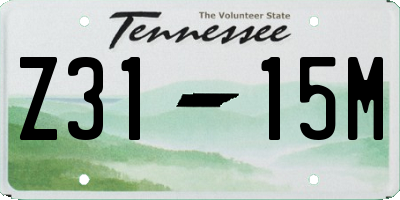 TN license plate Z3115M