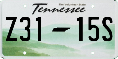 TN license plate Z3115S