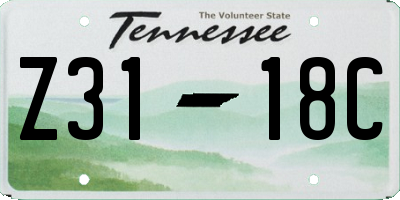 TN license plate Z3118C