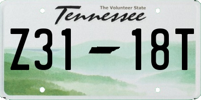 TN license plate Z3118T