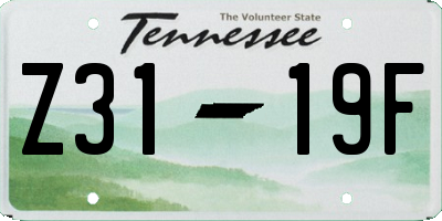 TN license plate Z3119F