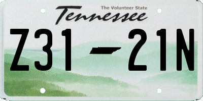 TN license plate Z3121N