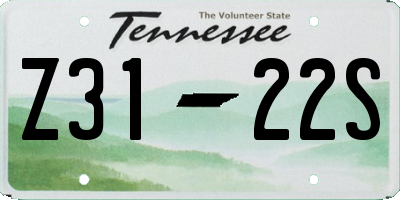 TN license plate Z3122S