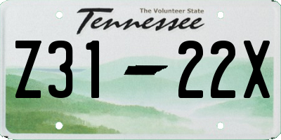 TN license plate Z3122X