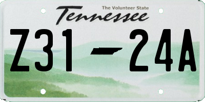 TN license plate Z3124A