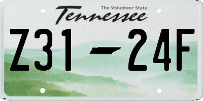 TN license plate Z3124F