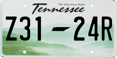 TN license plate Z3124R