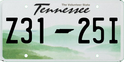 TN license plate Z3125I
