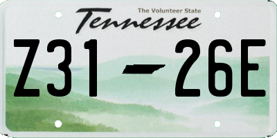 TN license plate Z3126E