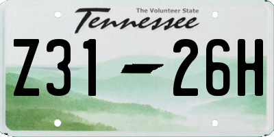 TN license plate Z3126H