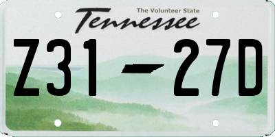 TN license plate Z3127D
