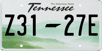 TN license plate Z3127E
