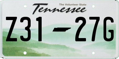TN license plate Z3127G