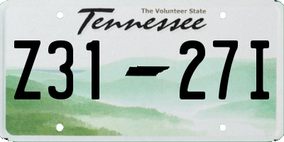 TN license plate Z3127I
