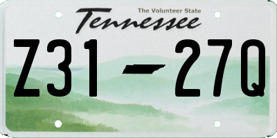 TN license plate Z3127Q