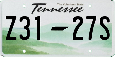 TN license plate Z3127S