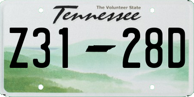 TN license plate Z3128D