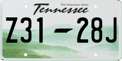 TN license plate Z3128J