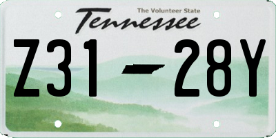TN license plate Z3128Y
