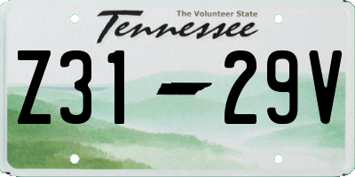 TN license plate Z3129V