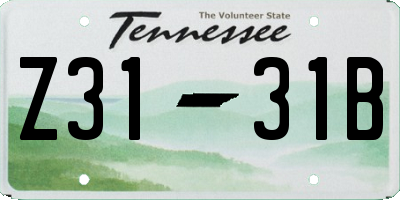 TN license plate Z3131B