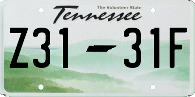 TN license plate Z3131F