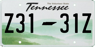TN license plate Z3131Z