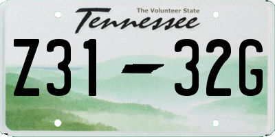 TN license plate Z3132G