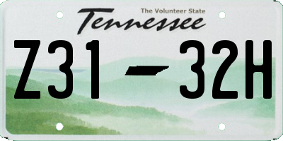 TN license plate Z3132H