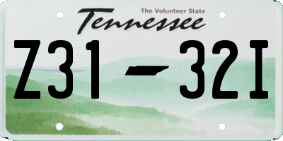 TN license plate Z3132I