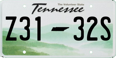 TN license plate Z3132S