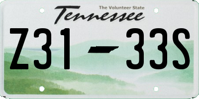 TN license plate Z3133S