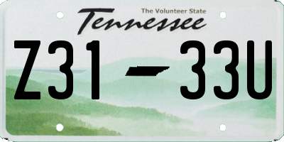 TN license plate Z3133U