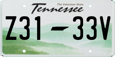 TN license plate Z3133V