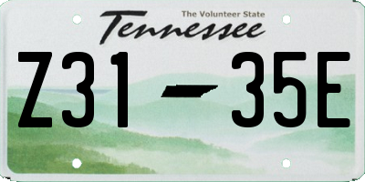 TN license plate Z3135E