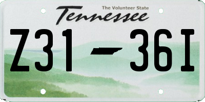 TN license plate Z3136I