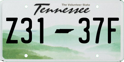 TN license plate Z3137F