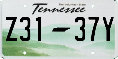 TN license plate Z3137Y