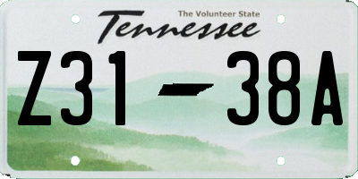 TN license plate Z3138A
