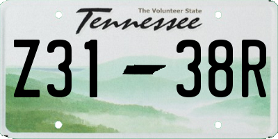 TN license plate Z3138R