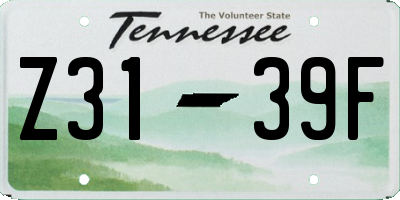 TN license plate Z3139F