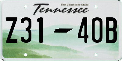 TN license plate Z3140B