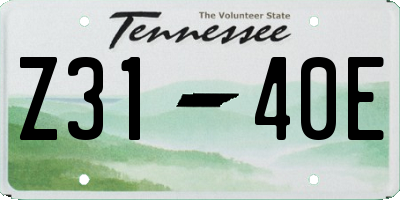 TN license plate Z3140E
