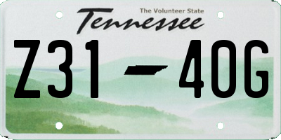 TN license plate Z3140G