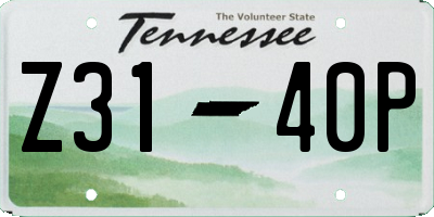 TN license plate Z3140P