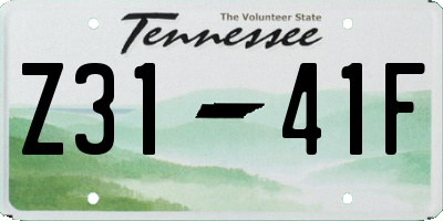 TN license plate Z3141F