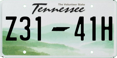 TN license plate Z3141H